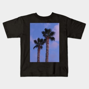 Two Palm Trees at Night Kids T-Shirt